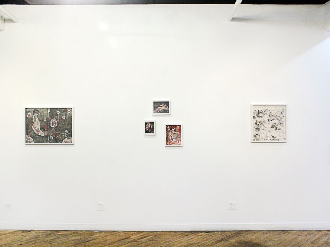 Install shot of framed prints in a group show at Trestle Gallery in Brooklyn.