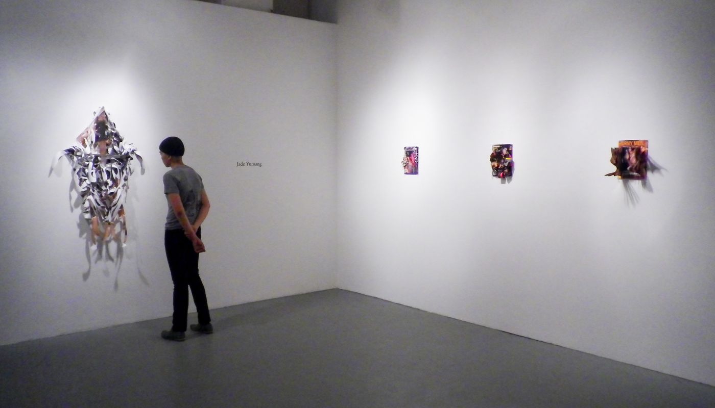 Installation of papercuts at Hunter College